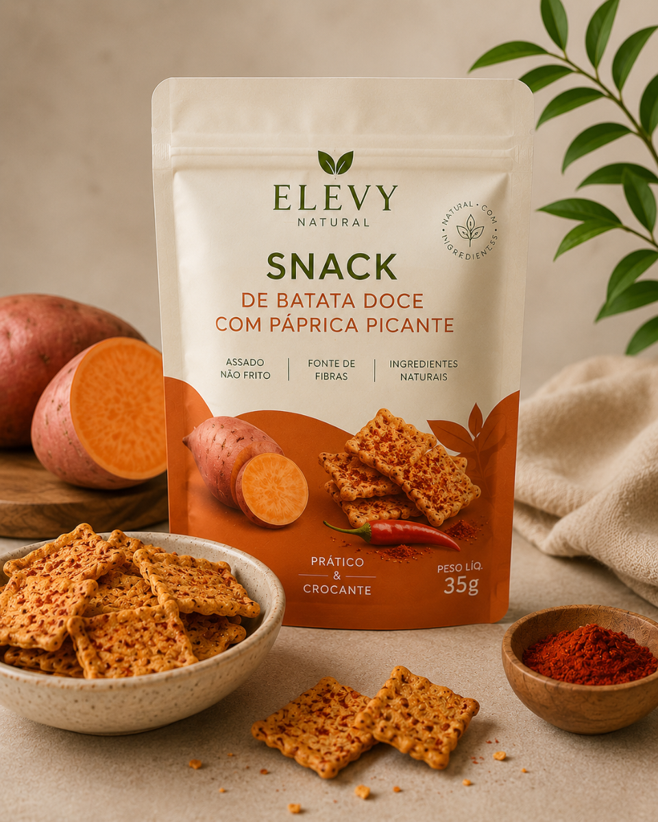 Crocantes Batata Doce e Páprica Picante